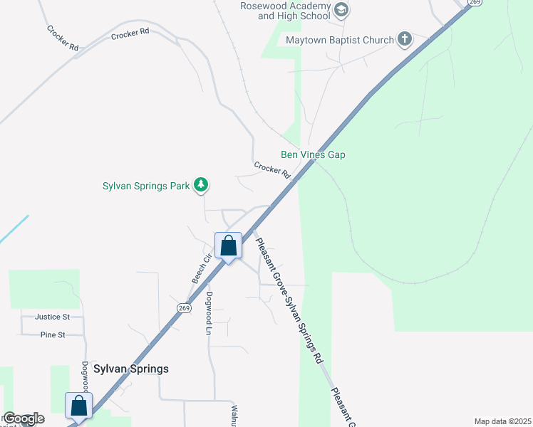 map of restaurants, bars, coffee shops, grocery stores, and more near 5013 Port Birmingham Road in Sylvan Springs
