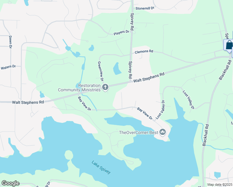map of restaurants, bars, coffee shops, grocery stores, and more near 8443 Marina Bay Court in Jonesboro