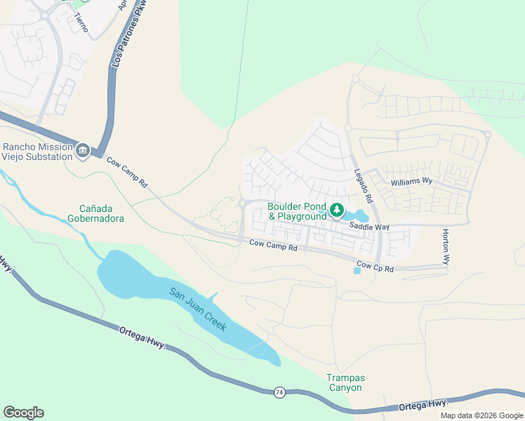 map of restaurants, bars, coffee shops, grocery stores, and more near 412 Corral Court in Mission Viejo