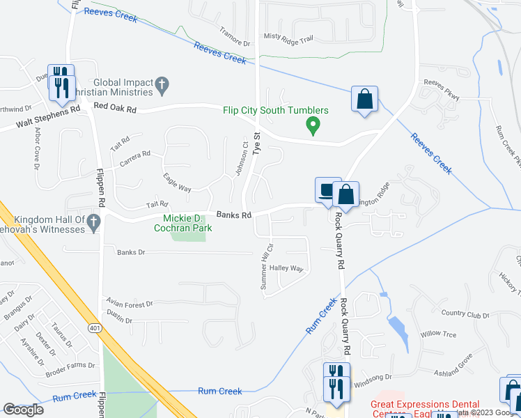 map of restaurants, bars, coffee shops, grocery stores, and more near 100 Brandon Ridge Circle in Stockbridge