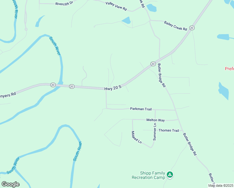 map of restaurants, bars, coffee shops, grocery stores, and more near 6460 Highway 20 South in Covington