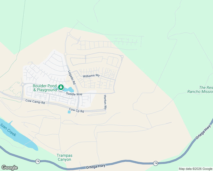 map of restaurants, bars, coffee shops, grocery stores, and more near 32501 Ortega Highway in San Juan Capistrano