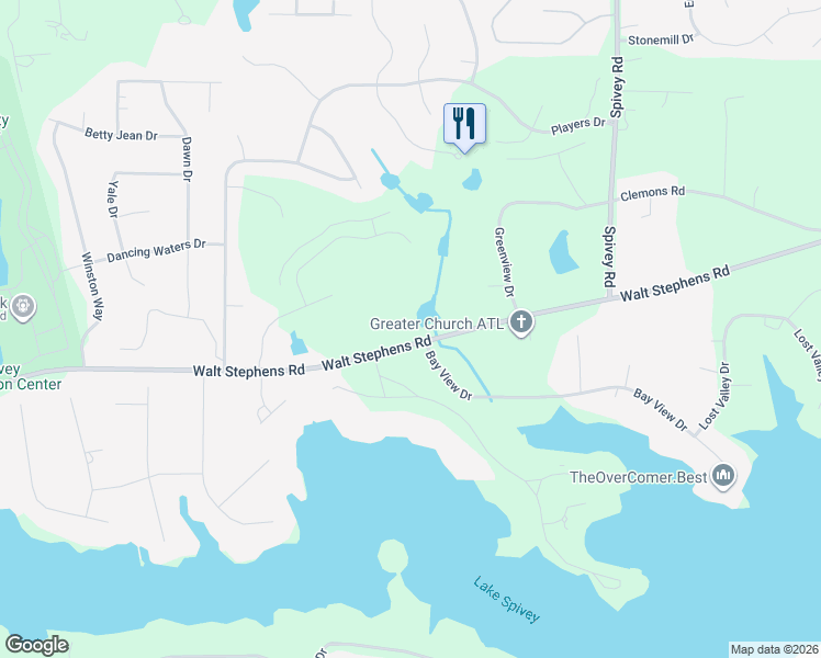 map of restaurants, bars, coffee shops, grocery stores, and more near 2928 Walt Stephens Road in Jonesboro