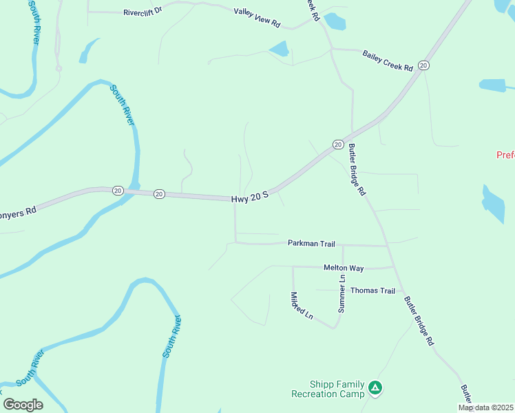 map of restaurants, bars, coffee shops, grocery stores, and more near 6460 Highway 20 South in Covington