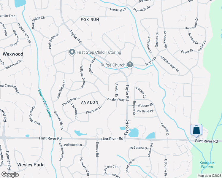 map of restaurants, bars, coffee shops, grocery stores, and more near 8479 Avalon Drive in Riverdale