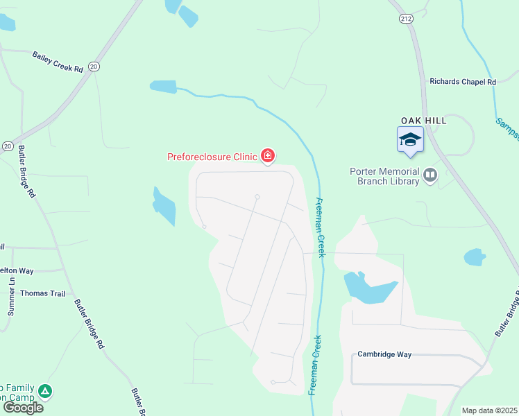 map of restaurants, bars, coffee shops, grocery stores, and more near 710 Freeman Drive in Covington
