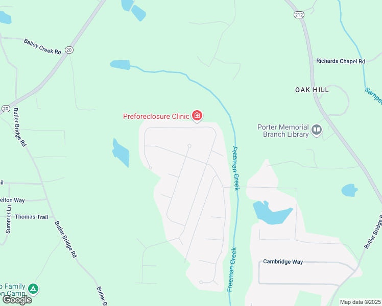 map of restaurants, bars, coffee shops, grocery stores, and more near 710 Freeman Drive in Covington