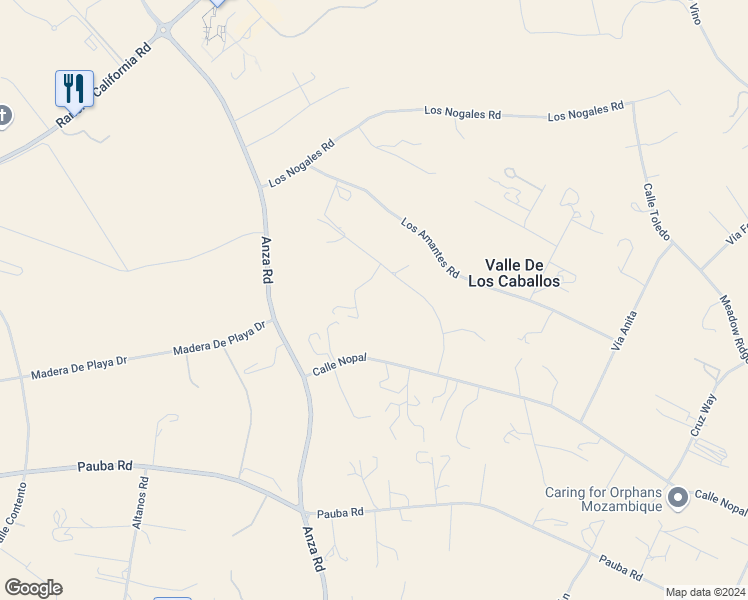 map of restaurants, bars, coffee shops, grocery stores, and more near 35105 Calle La Coca in Temecula