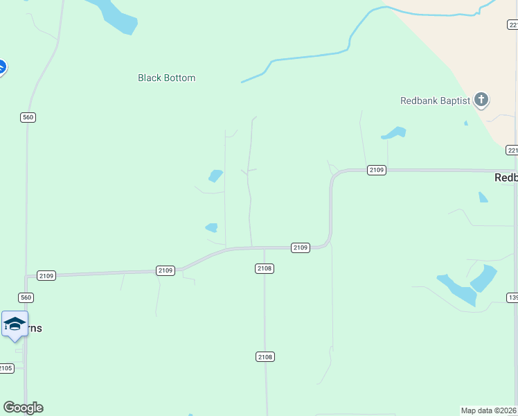 map of restaurants, bars, coffee shops, grocery stores, and more near 135 Tall Oaks in Hooks