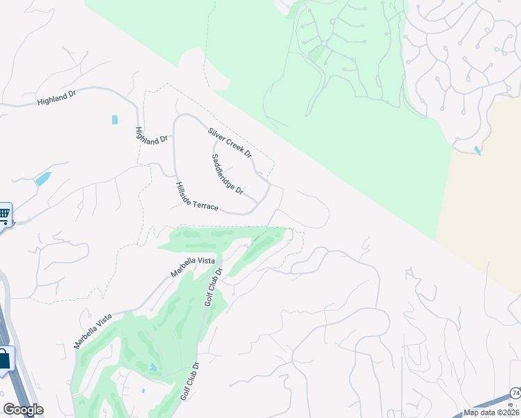map of restaurants, bars, coffee shops, grocery stores, and more near 30185 Hillside Terrace in San Juan Capistrano