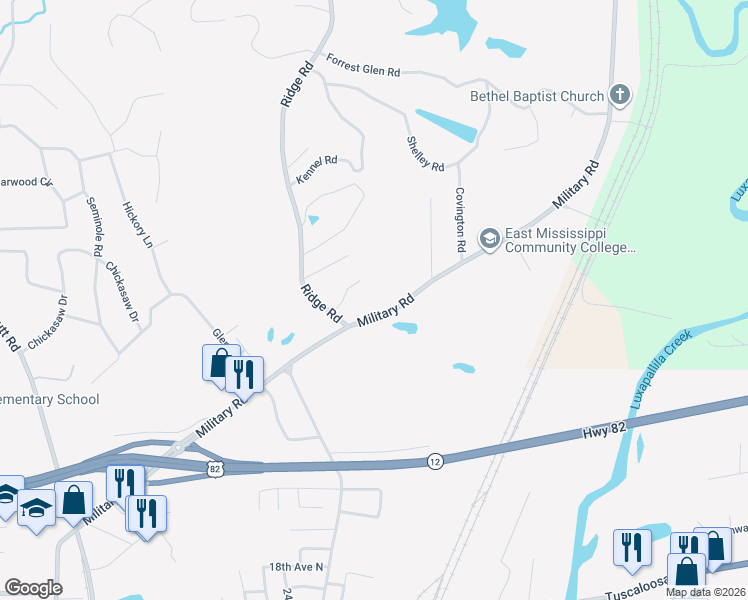 map of restaurants, bars, coffee shops, grocery stores, and more near 110 Ridgeland Drive in Columbus