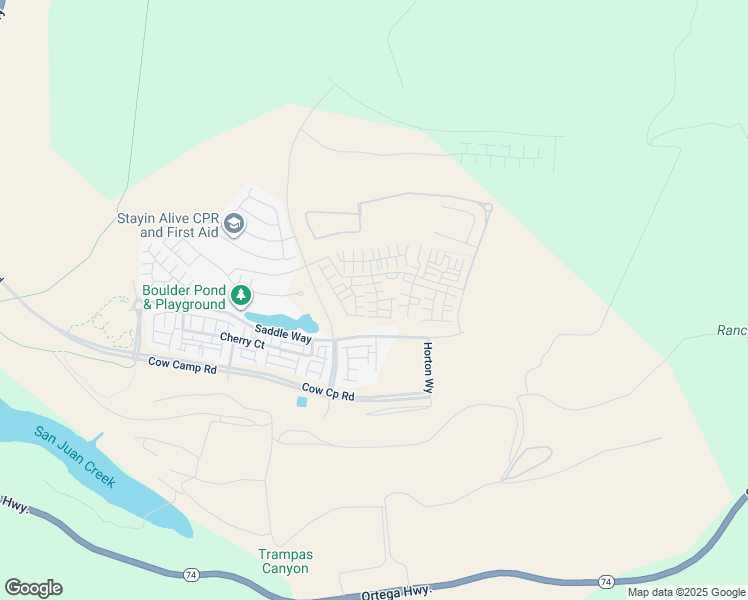 map of restaurants, bars, coffee shops, grocery stores, and more near Ruby Road in Orange County