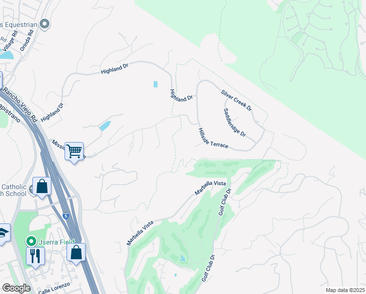 map of restaurants, bars, coffee shops, grocery stores, and more near 27281 Viewpoint Circle in San Juan Capistrano