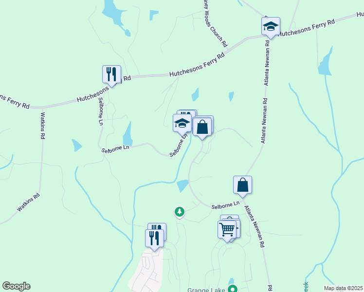 map of restaurants, bars, coffee shops, grocery stores, and more near 9043 Selborne Lane in Palmetto