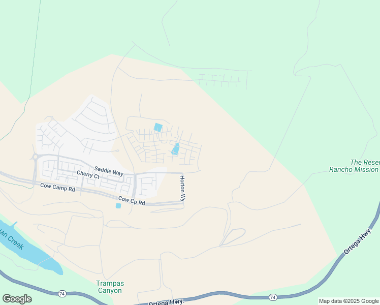 map of restaurants, bars, coffee shops, grocery stores, and more near 601 Cornelia Way in Mission Viejo