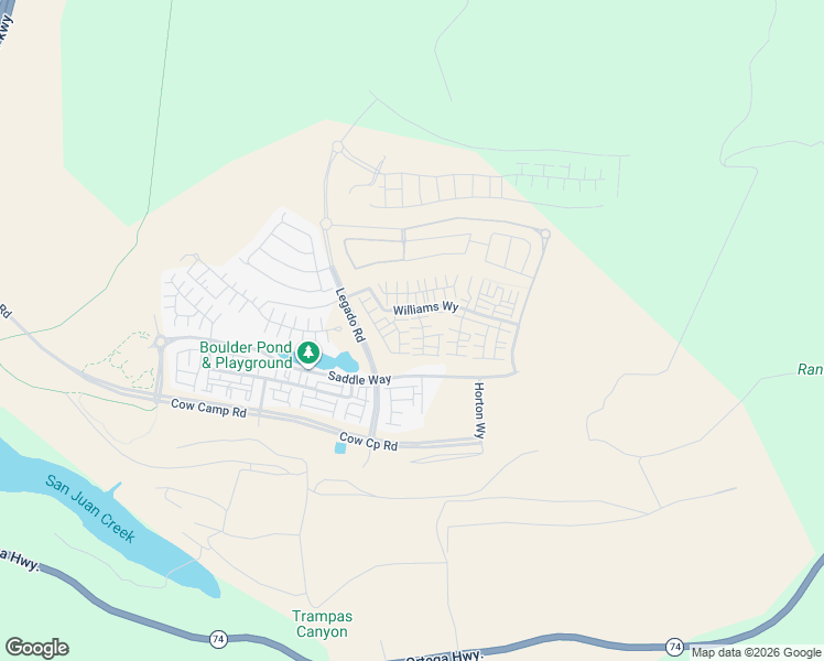 map of restaurants, bars, coffee shops, grocery stores, and more near 1281 Windmill Road in Ladera Ranch