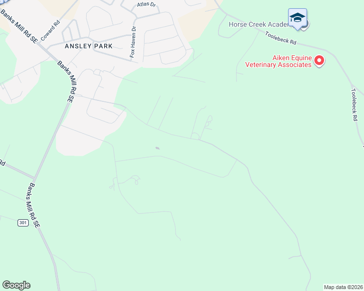 map of restaurants, bars, coffee shops, grocery stores, and more near 310 Implement Road in Aiken