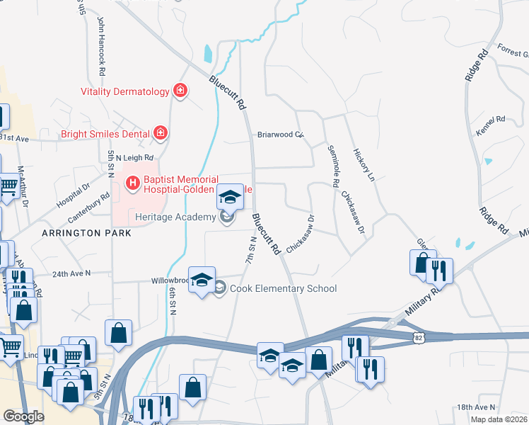 map of restaurants, bars, coffee shops, grocery stores, and more near 2306 Bluecutt Road in Columbus