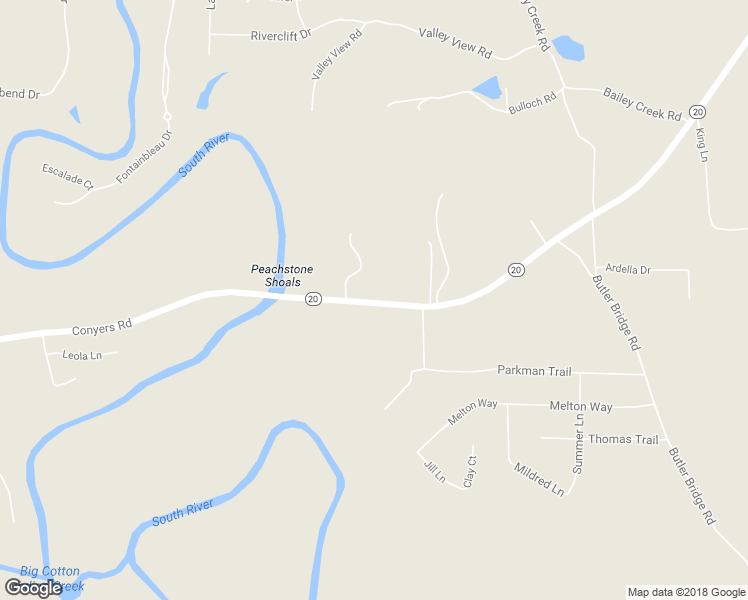 map of restaurants, bars, coffee shops, grocery stores, and more near 6610 Georgia 20 in Covington