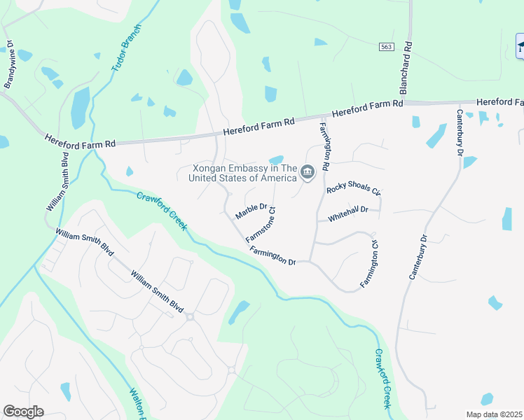map of restaurants, bars, coffee shops, grocery stores, and more near 4942 Marble Drive in Evans