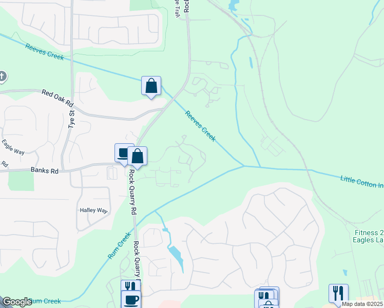 map of restaurants, bars, coffee shops, grocery stores, and more near 604 Carrington Ridge in Stockbridge