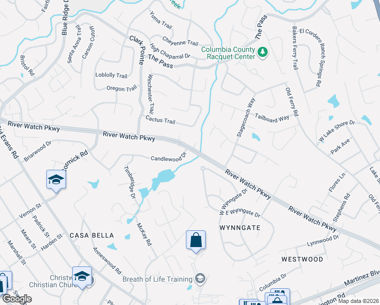 map of restaurants, bars, coffee shops, grocery stores, and more near 3765 Old Petersburg Road in Augusta