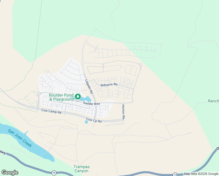 map of restaurants, bars, coffee shops, grocery stores, and more near 1210 Windmill Road in Ladera Ranch