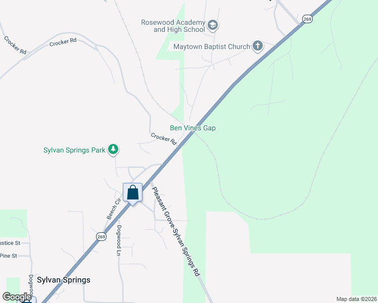 map of restaurants, bars, coffee shops, grocery stores, and more near 4940 Ash Drive in Mulga