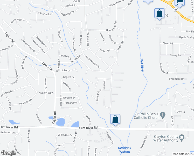 map of restaurants, bars, coffee shops, grocery stores, and more near 218 Matthew Lane in Jonesboro