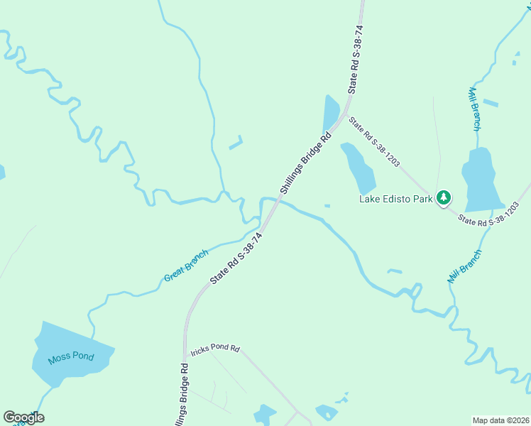 map of restaurants, bars, coffee shops, grocery stores, and more near 12 State Road S-38-74 in Orangeburg