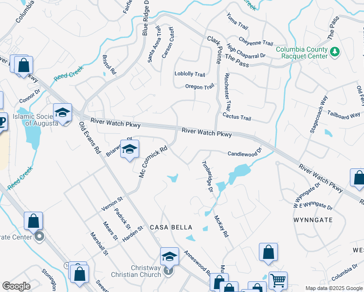 map of restaurants, bars, coffee shops, grocery stores, and more near 306 Cobble Stone Court in Martinez