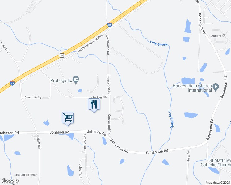 map of restaurants, bars, coffee shops, grocery stores, and more near 710 Signature Trce in Palmetto