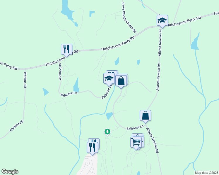 map of restaurants, bars, coffee shops, grocery stores, and more near 9057 Selborne Lane in Palmetto
