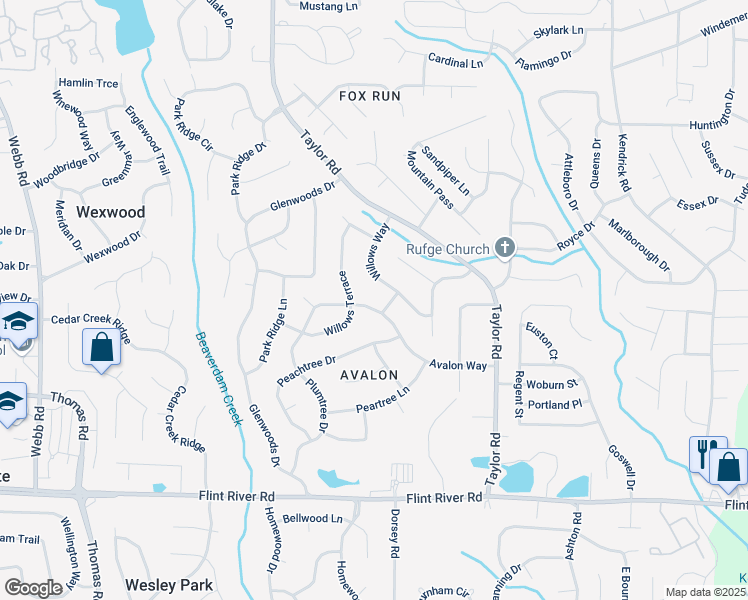 map of restaurants, bars, coffee shops, grocery stores, and more near 173 Avalon Way in Riverdale