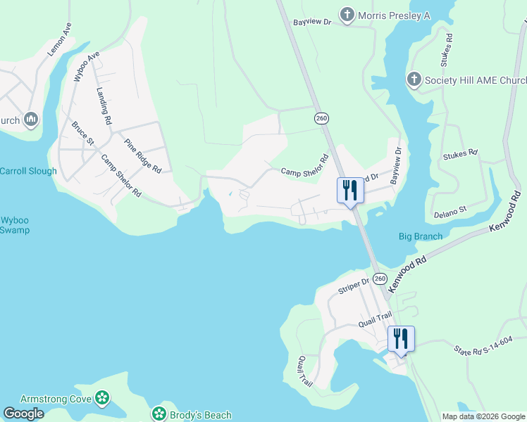 map of restaurants, bars, coffee shops, grocery stores, and more near 1329 Davis Street in Manning
