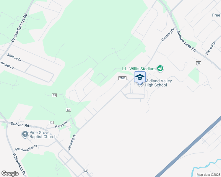 map of restaurants, bars, coffee shops, grocery stores, and more near 1515 Brookstone Drive in Graniteville