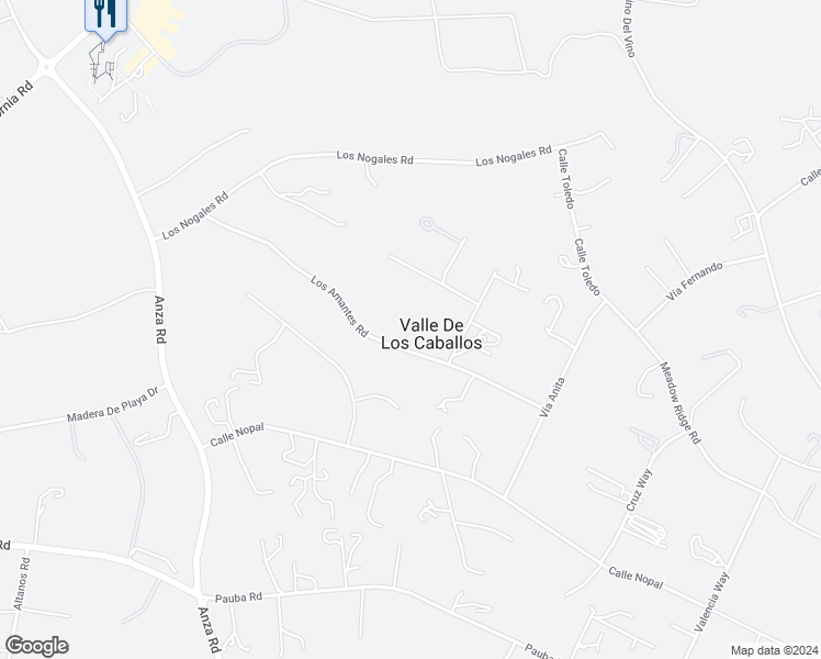 map of restaurants, bars, coffee shops, grocery stores, and more near 41026 Los Amantes Road in Temecula