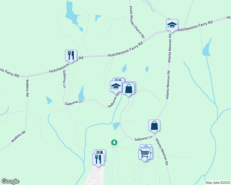 map of restaurants, bars, coffee shops, grocery stores, and more near 9062 Selborne Lane in Palmetto