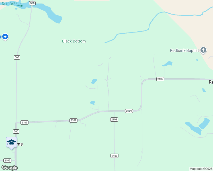 map of restaurants, bars, coffee shops, grocery stores, and more near 135 Tall Oaks in Hooks