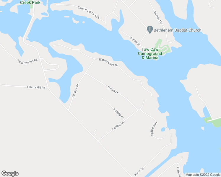 map of restaurants, bars, coffee shops, grocery stores, and more near 5175 Tennis Lane in Summerton