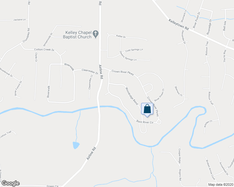 map of restaurants, bars, coffee shops, grocery stores, and more near 1086 Crown River Parkway in McDonough