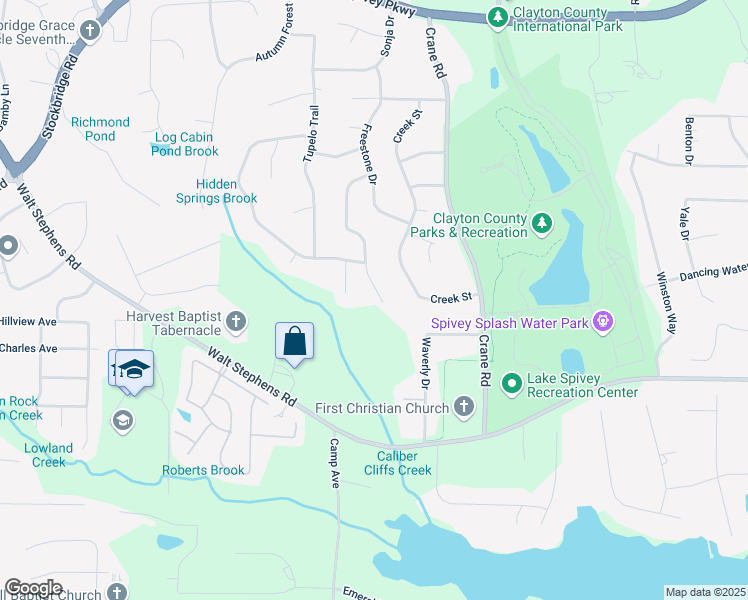 map of restaurants, bars, coffee shops, grocery stores, and more near 8363 Blackfoot Trail in Jonesboro
