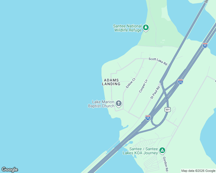 map of restaurants, bars, coffee shops, grocery stores, and more near 1329 Scott Lake Road in Summerton