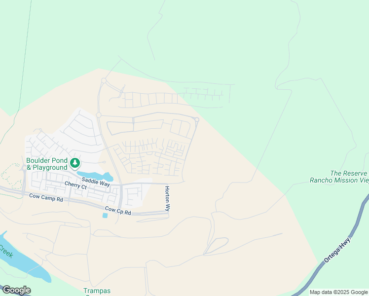 map of restaurants, bars, coffee shops, grocery stores, and more near 3040 Cove Street in Rancho Mission Viejo