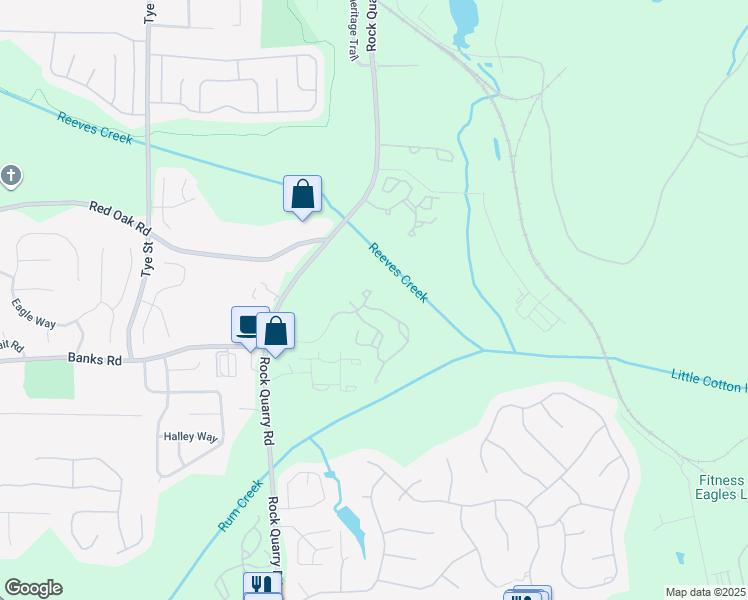 map of restaurants, bars, coffee shops, grocery stores, and more near 604 Carrington Ridge in Stockbridge