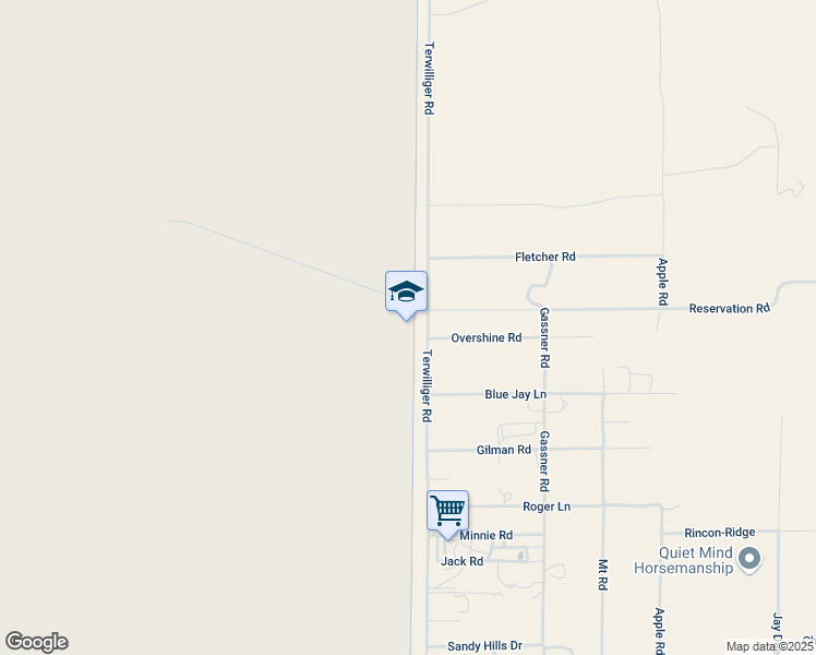 map of restaurants, bars, coffee shops, grocery stores, and more near Howard Road in Anza