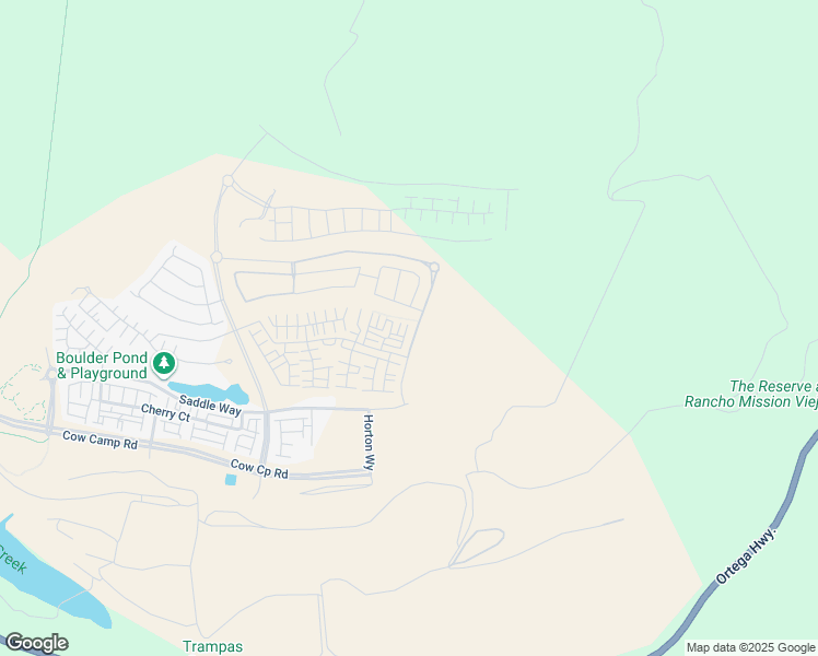 map of restaurants, bars, coffee shops, grocery stores, and more near 3030 Cove Street in Rancho Mission Viejo