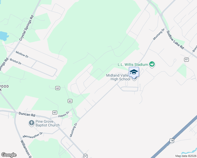 map of restaurants, bars, coffee shops, grocery stores, and more near 1523 Brookstone Drive in Graniteville