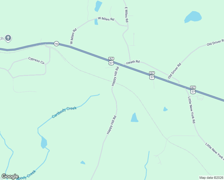 map of restaurants, bars, coffee shops, grocery stores, and more near 92 Happy Hill Road in Carrollton