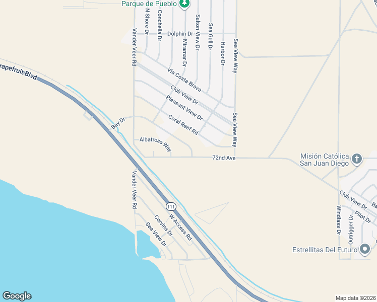 map of restaurants, bars, coffee shops, grocery stores, and more near 99322 Bay Drive in Mecca